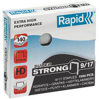 rapid extra high performance super strong staples 9/17 box 1000