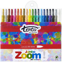 texta jumbo zoom crayons assorted pack 20