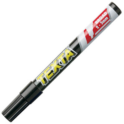 Image for TEXTA PERMANENT MARKER CHISEL 5.0MM BLACK BOX 12 from MOE Office Products Depot Mackay & Whitsundays
