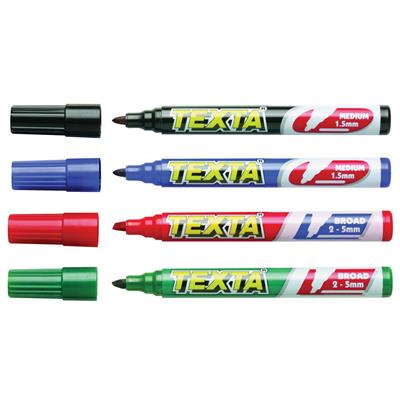 Image for TEXTA PERMANENT MARKER BULLET 1.5MM BLACK BOX 12 from MOE Office Products Depot Mackay & Whitsundays
