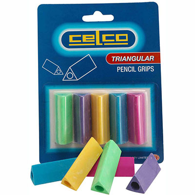 Image for CELCO TRIANGULAR PENCIL GRIP ASSORTED PACK 5 from MOE Office Products Depot Mackay & Whitsundays