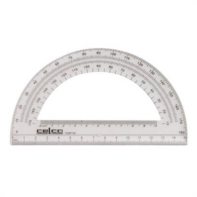 Image for CELCO PROTRACTOR 180 DEGREES 150MM from Ross Office Supplies Office Products Depot