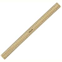 celco ruler polished wood drilled with metal edge 400mm