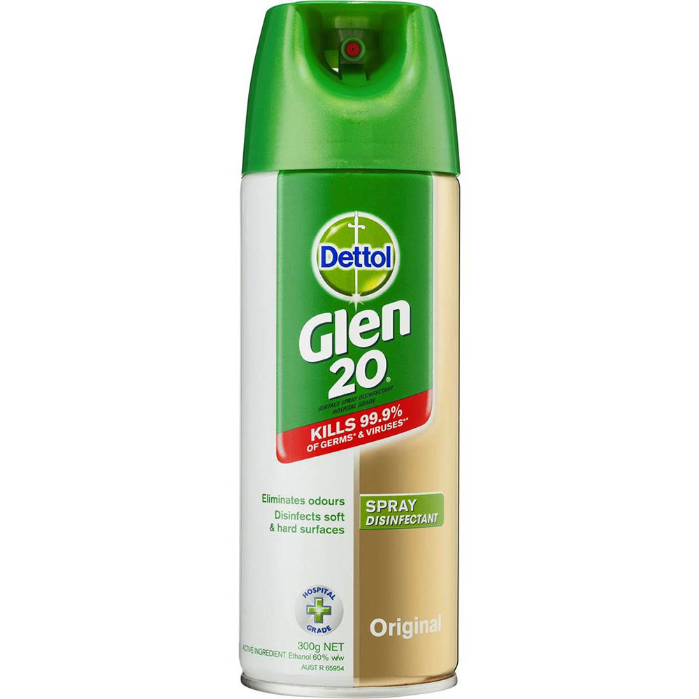 Image for GLEN 20 DISINFECTANT SPRAY ORIGINAL SCENT 300G from MOE Office Products Depot Mackay & Whitsundays