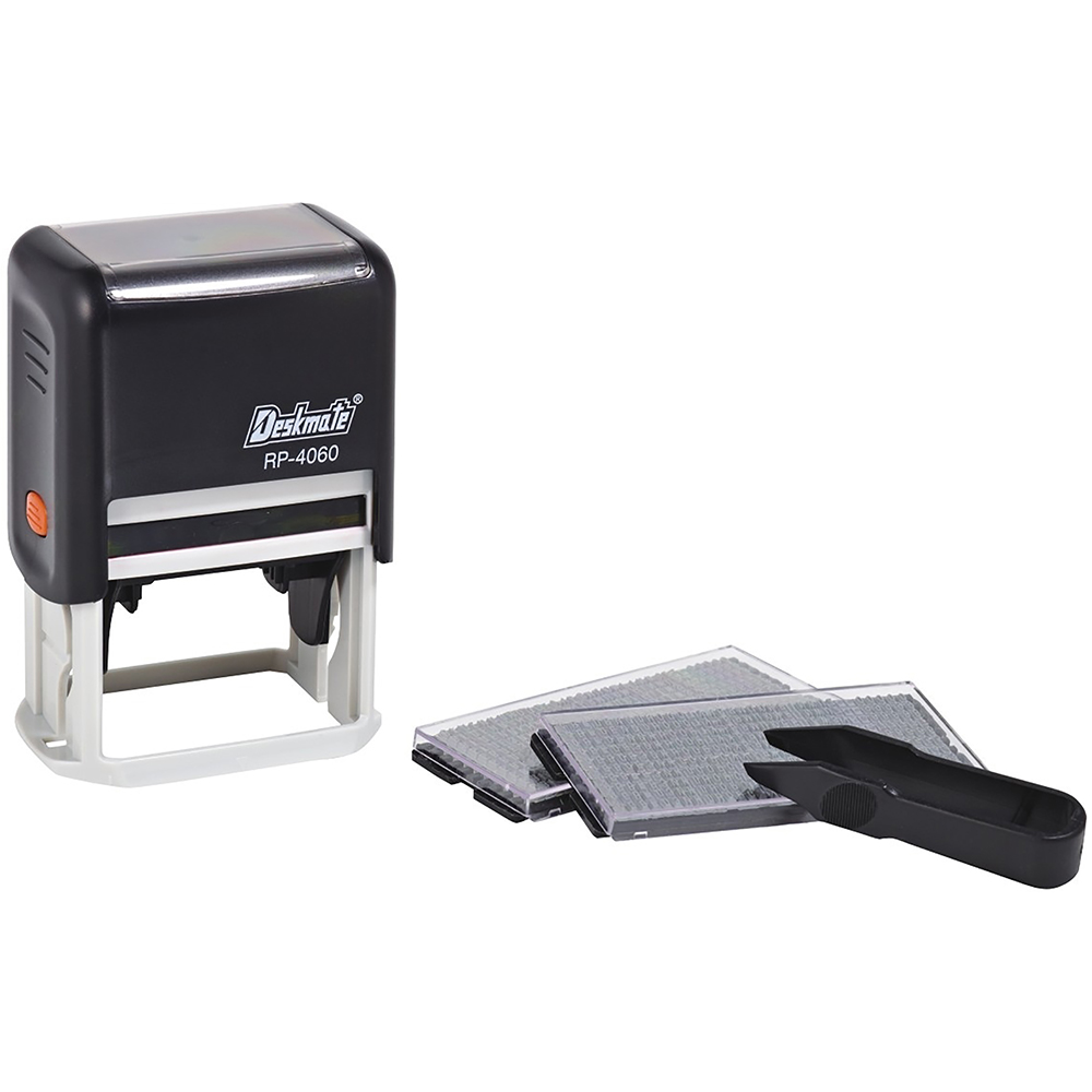 Image for DESKMATE RP-4060D DIY SELF-INKING TEXT STAMP KIT 5 LINES 3MM BLACK from Total Supplies Pty Ltd