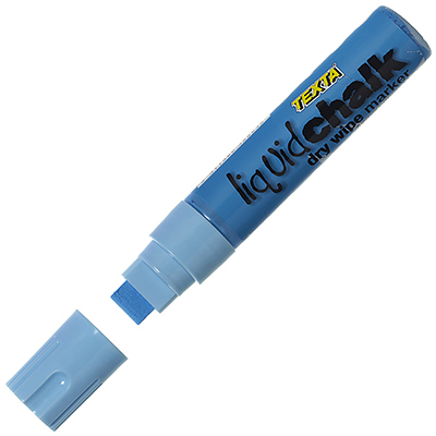 Image for TEXTA LIQUID CHALK MARKER JUMBO DRY WIPE CHISEL 15.0MM BLUE from MOE Office Products Depot Mackay & Whitsundays