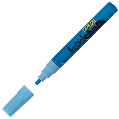 Image for TEXTA LIQUID CHALK MARKER WET WIPE BULLET 4.5MM BLUE from Albany Office Products Depot