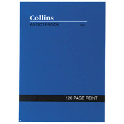 Image for COLLINS NOTEBOOK SOFT COVER FEINT RULED 120 PAGE A6 BLUE from MOE Office Products Depot Mackay & Whitsundays