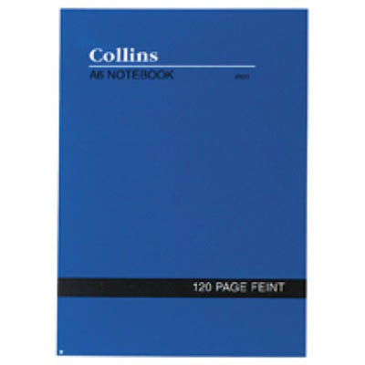 Image for COLLINS NOTEBOOK SOFT COVER FEINT RULED 168 PAGE A6 BLUE from MOE Office Products Depot Mackay & Whitsundays