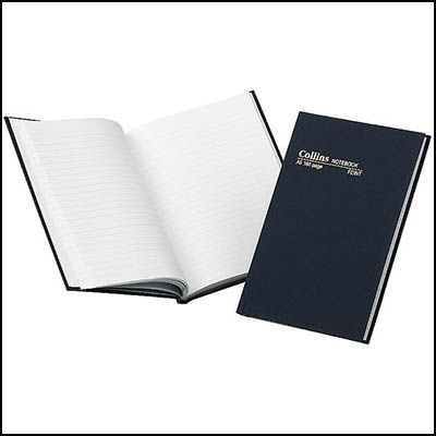 Image for COLLINS CASEBOUND NOTEBOOK FEINT RULLED 168 PAGE A5 BLUE from Ross Office Supplies Office Products Depot