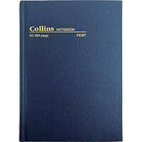 collins casebound notebook feint rulled 384 page a5 blue