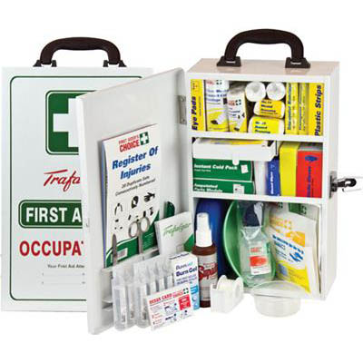 Image for TRAFALGAR NATIONAL WORKPLACE FIRST AID KIT WALL MOUNT METAL from Office Products Depot
