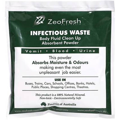 Image for ZEOFRESH INFECTIOUS WASTE CLEAN-UP SACHET SACHET 200G from OFFICEPLANET OFFICE PRODUCTS DEPOT
