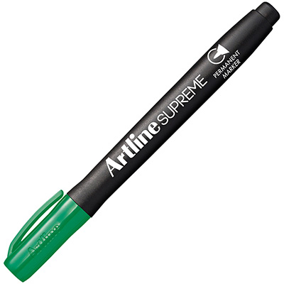 Image for ARTLINE SUPREME ANTIMICROBIAL PERMANENT MARKER BULLET 1.0MM GREEN from MOE Office Products Depot Mackay & Whitsundays