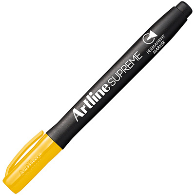 Image for ARTLINE SUPREME ANTIMICROBIAL PERMANENT MARKER BULLET 1.0MM YELLOW from MOE Office Products Depot Mackay & Whitsundays