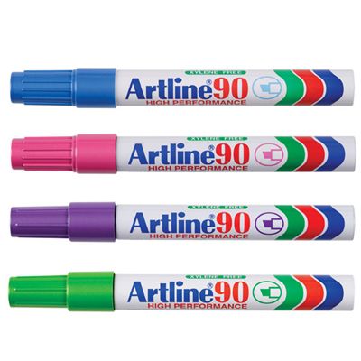 Image for ARTLINE 90 PERMANENT MARKER CHISEL 2-5MM BRIGHT ASSORTED PACK 12 from MOE Office Products Depot Mackay & Whitsundays