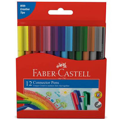 Image for FABER-CASTELL CONNECTOR PENS ASSORTED PACK 12 from Total Supplies Pty Ltd