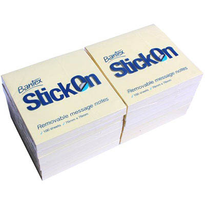 Image for STICK-ON NOTES 100 SHEETS 76 X 76MM YELLOW PACK 12 from Margaret River Office Products Depot