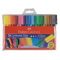 faber-castell connector pens assorted pack 20