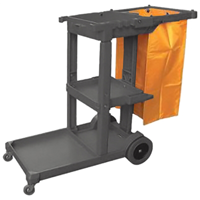 Image for CLEANLINK JANITOR TROLLEY 3 TIER GREY from Ross Office Supplies Office Products Depot