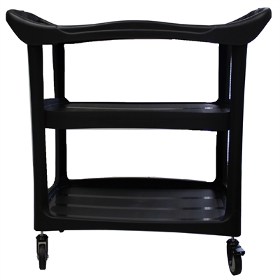 Image for CLEANLINK UTILITY TROLLEY 3 TIER BLACK from Barkers Rubber Stamps & Office Products Depot