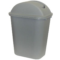 cleanlink rubbish bin with lid 36 litre grey