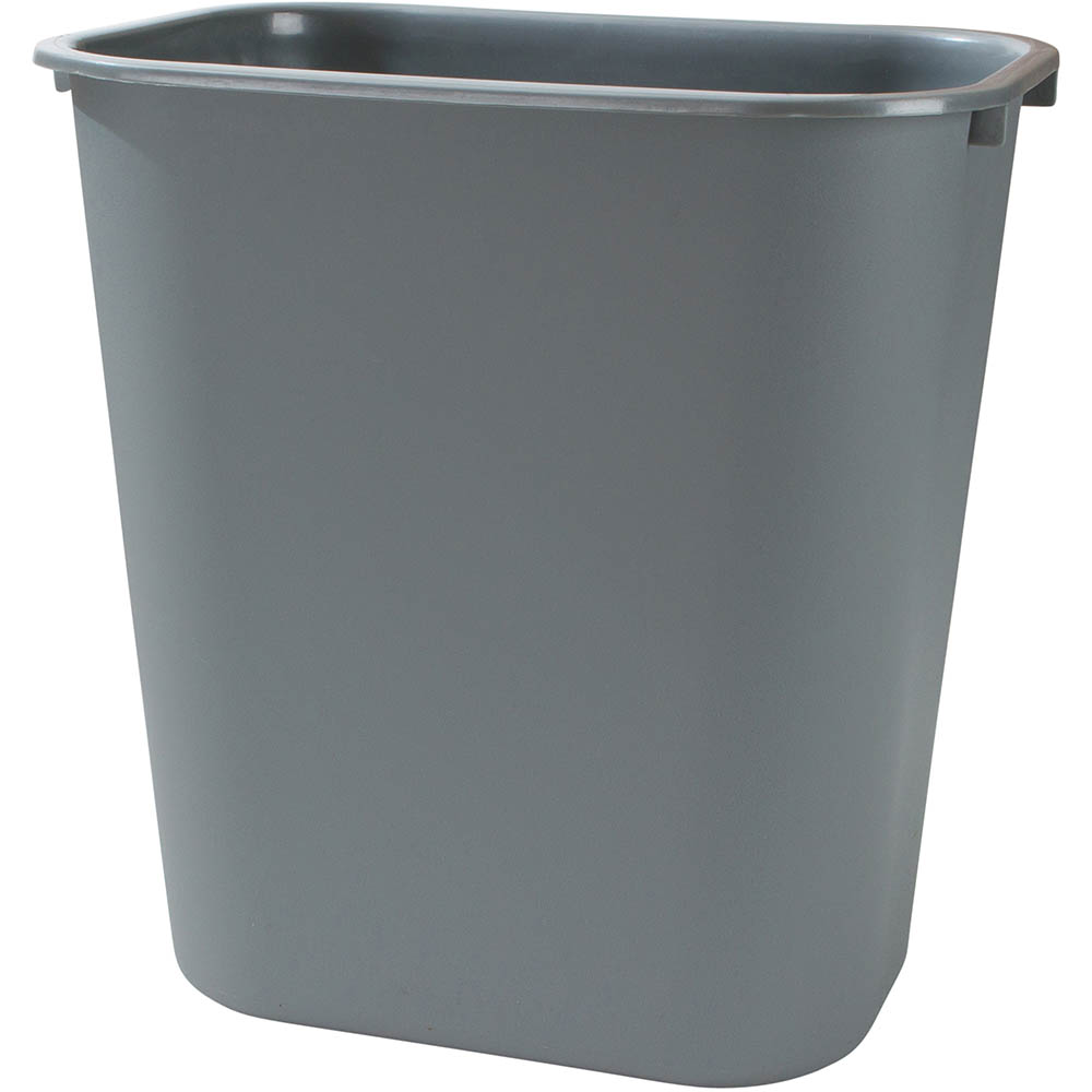 Image for CLEANLINK RUBBISH BIN WITHOUT LID 24 LITRE GREY from Barkers Rubber Stamps & Office Products Depot