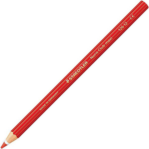 Image for STAEDTLER 126 NORIS CLUB MAXI LEARNER COLOURED PENCILS RED PACK 12 from Total Supplies Pty Ltd
