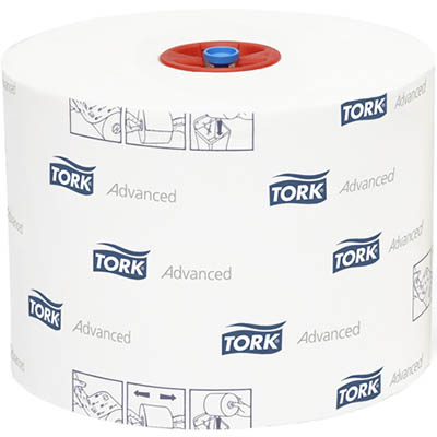 Image for TORK 127530 T6 ADVANCE MID-SIZE TOILET ROLL 2-PLY 100M WHITE ROLL CARTON 27 from OFFICEPLANET OFFICE PRODUCTS DEPOT