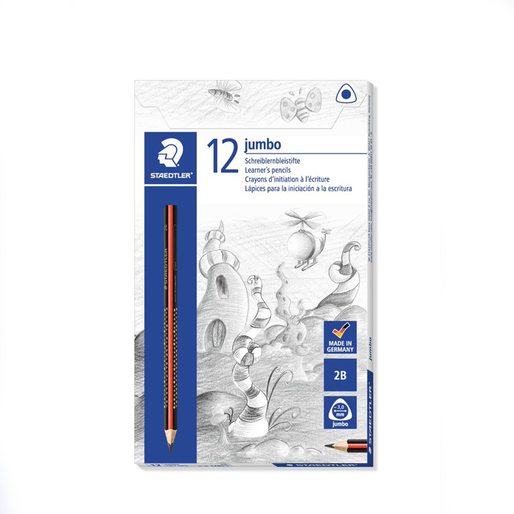 Image for STAEDTLER 128 JUMBO TRIANGULAR GRAPHITE PENCILS 2B BOX 12 from Office Products Depot Gold Coast