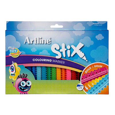 Image for ARTLINE STIX COLOURING MARKER ASSORTED PACK 20 from Total Supplies Pty Ltd