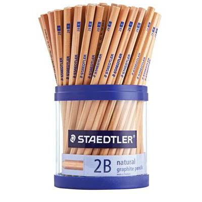 Image for STAEDTLER 130 NATURAL GRAPHITE PENCILS 2B CUP 100 from Total Supplies Pty Ltd