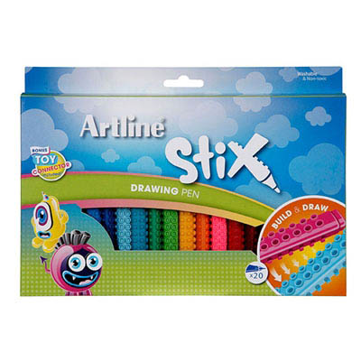 Image for ARTLINE STIX DRAWING PEN ASSORTED PACK 20 from Total Supplies Pty Ltd