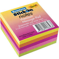 stick-on notes 50 sheets 50 x 50mm neon assorted