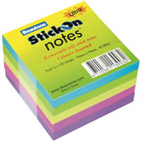 stick-on ultra notes 100 sheets 76 x 76mm assorted