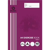 olympic ey14 exercise book year 1 24mm ruled 55gsm 48 page a4