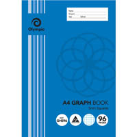 olympic gh596 graph book 5mm squares 96 page 55gsm a4