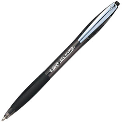 Image for BIC ATLANTIS RETRACTABLE BALLPOINT PEN 1.0MM BLACK BOX 12 from Ross Office Supplies Office Products Depot
