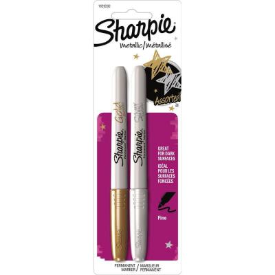 Image for SHARPIE PERMANENT MARKER BULLET FINE 1.0MM METALLIC ASSORTED GOLD/SILVER PACK 2 from MOE Office Products Depot Mackay & Whitsundays