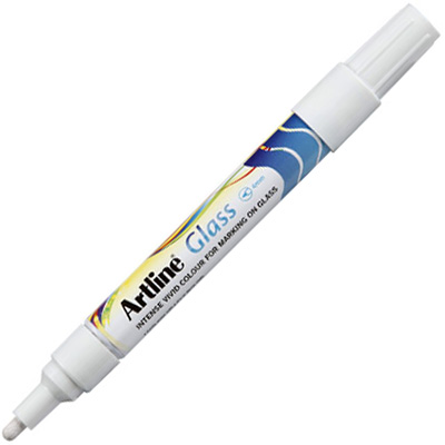 Image for ARTLINE GLASS MARKER BULLET 2MM WHITE from Total Supplies Pty Ltd