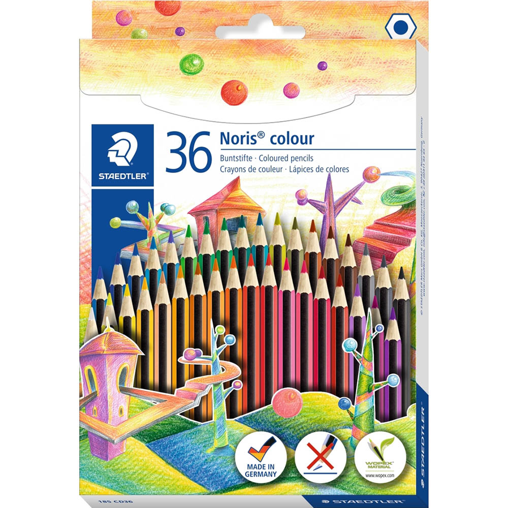 Image for STAEDTLER 185 NORIS COLOUR PENCILS ASSORTED BOX 36 from Total Supplies Pty Ltd