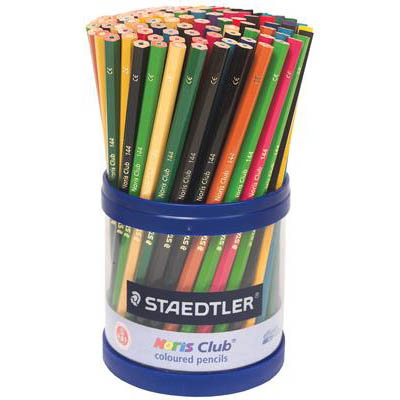 Image for STAEDTLER 185 NORIS COLOUR PENCILS ASSORTED TUB 108 from Ross Office Supplies Office Products Depot