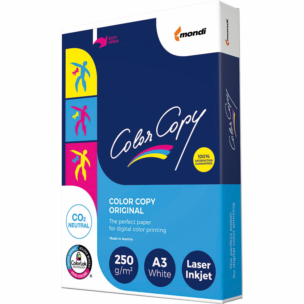 Image for MONDI COLOR COPY A3 COPY PAPER 250GSM WHITE PACK 125 SHEETS from Albany Office Products Depot