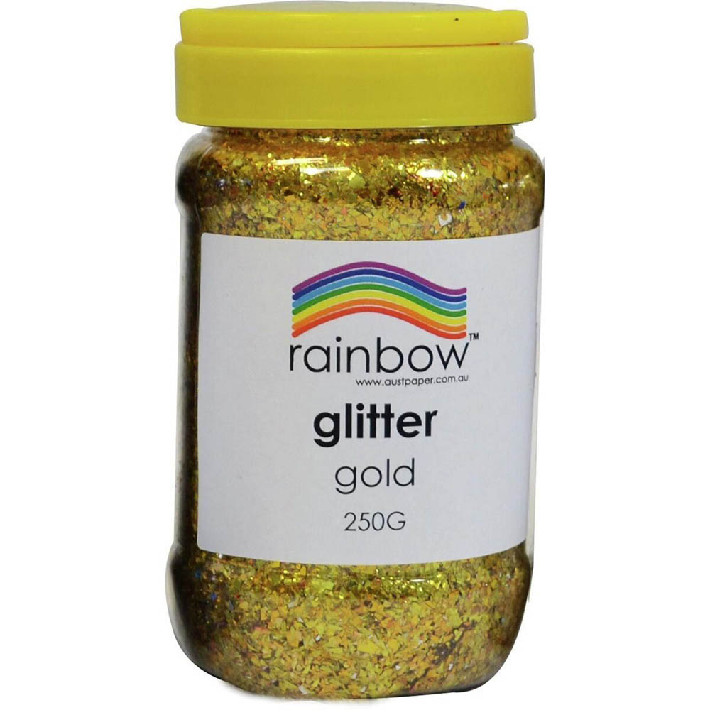 Image for RAINBOW GLITTER 250G JAR GOLD from O'Donnells Office Products Depot