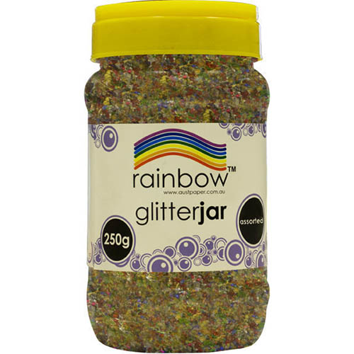 Image for RAINBOW GLITTER 250G JAR MULTI from Ross Office Supplies Office Products Depot