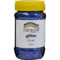 rainbow glitter 250g jar blue