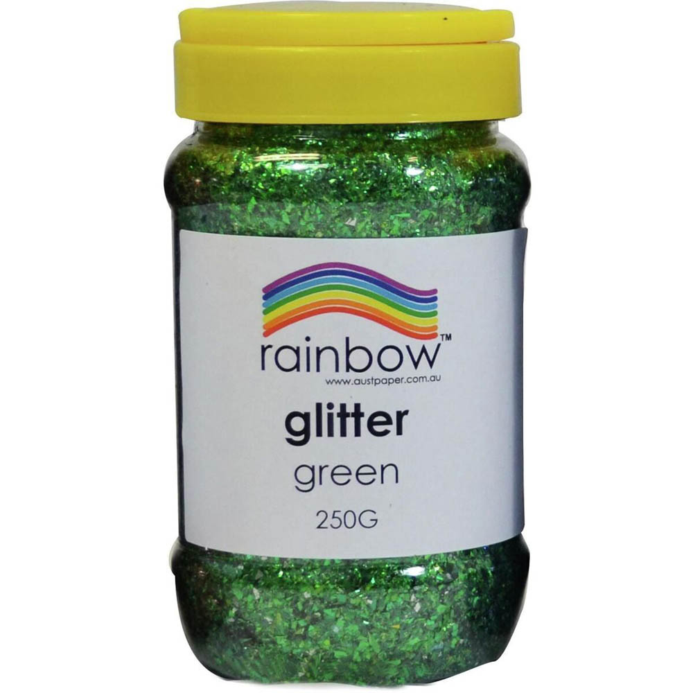 Image for RAINBOW GLITTER 250G JAR GREEN from Office Products Depot Gold Coast