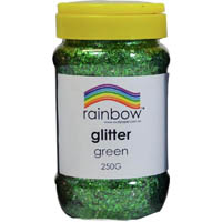 rainbow glitter 250g jar green