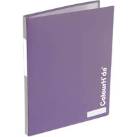 colourhide my custom display book medium weight refillable 20 pocket a4 purple