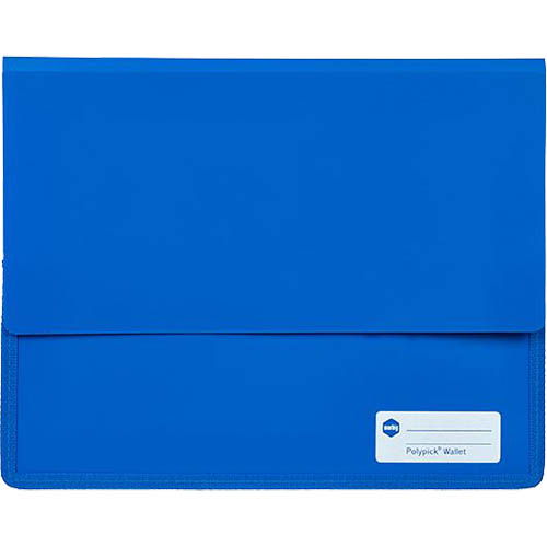 Image for MARBIG POLYPICK DOCUMENT WALLET HEAVY DUTY A4 BLUE from Office Business Office Products Depot